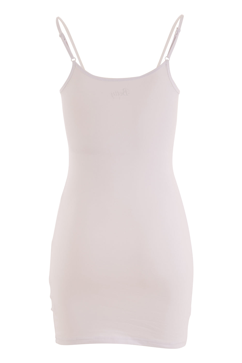Product shot of the Rhianna Slip in colour White (White), from the back