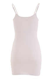 Product shot of the Rhianna Slip in colour White (White), from the back
