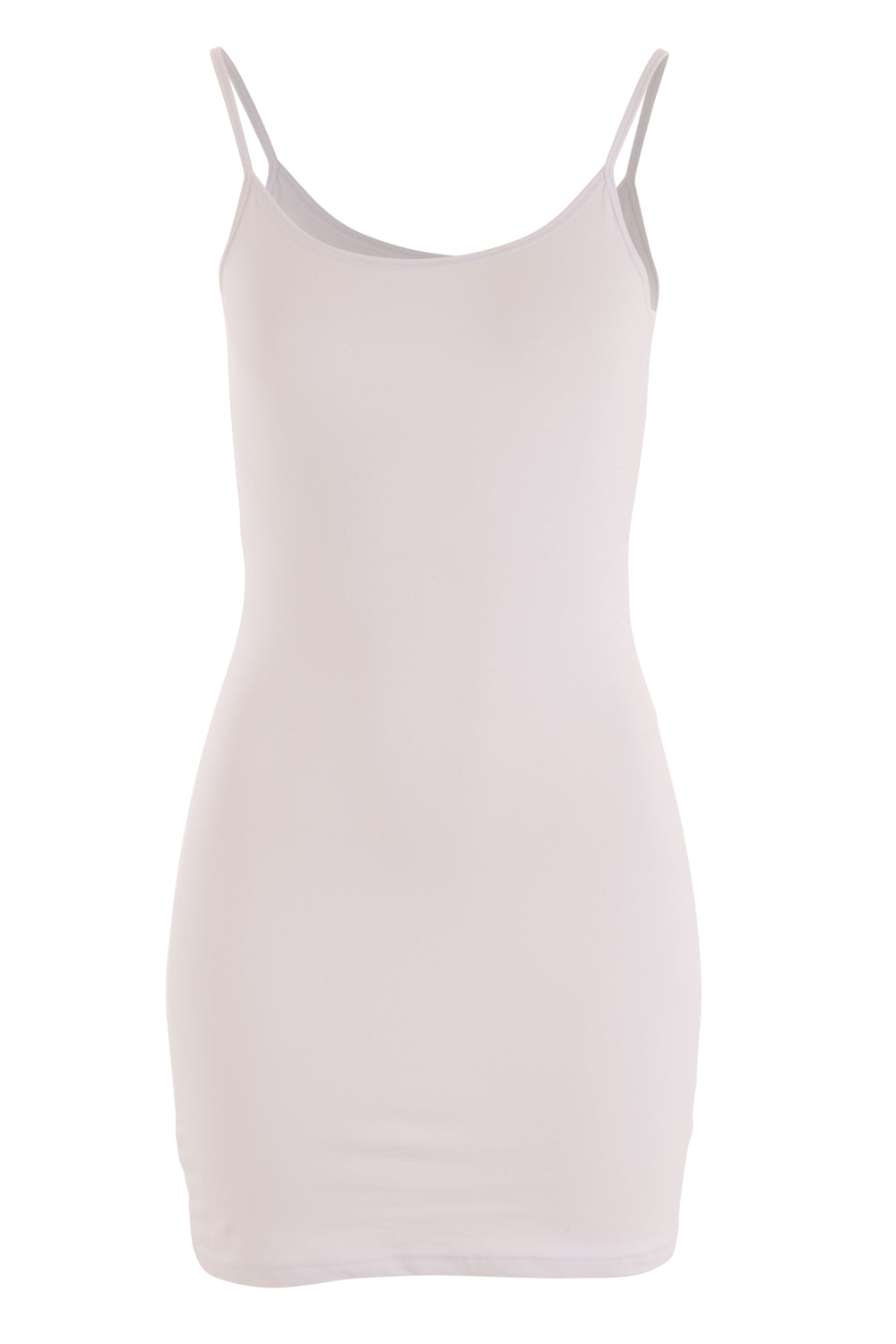 Product shot of the Rhianna Slip in colour White (White), from the front
