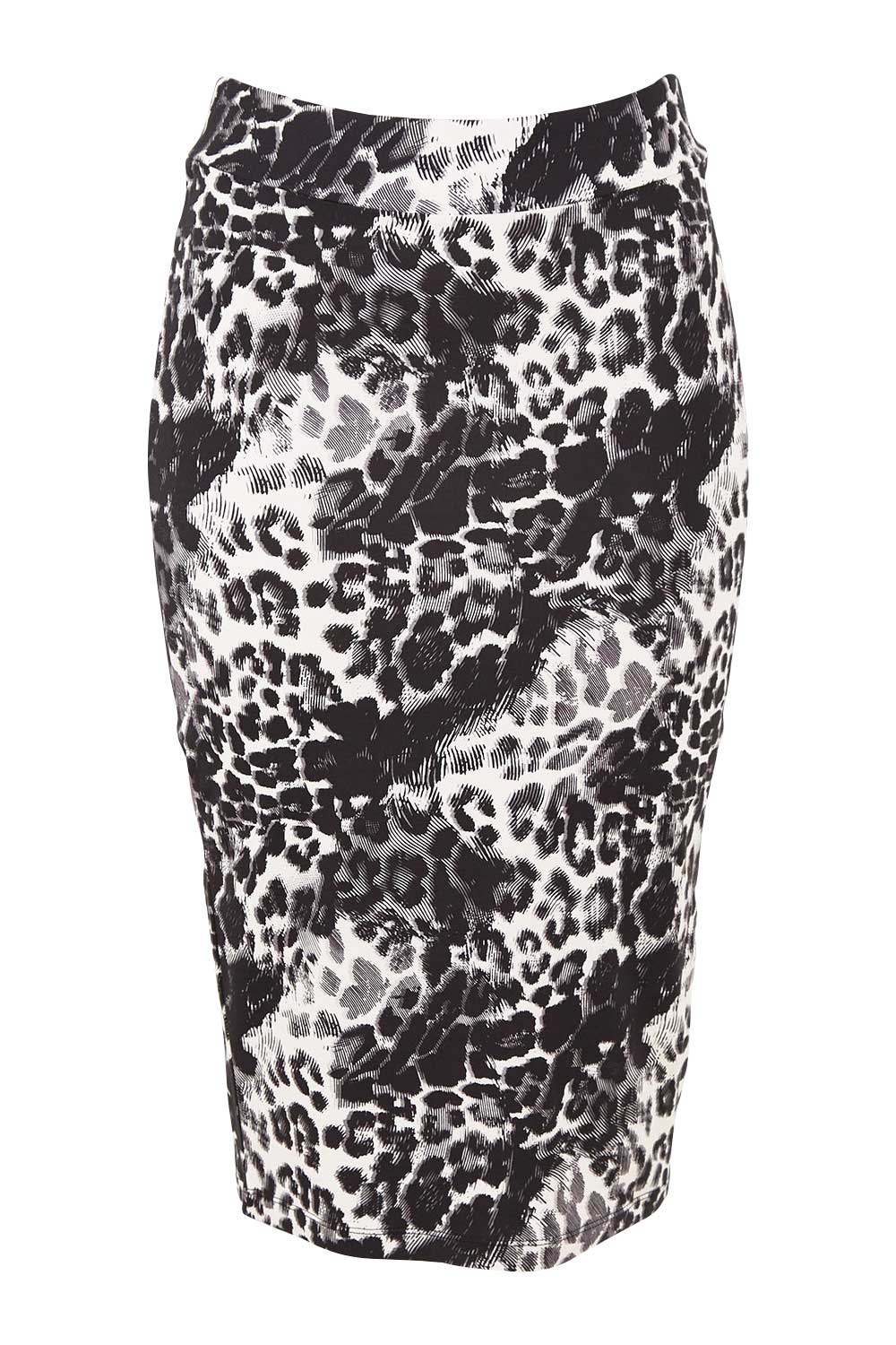Product shot of the Alicia Midi Skirt in colour Nala (Black), from the front