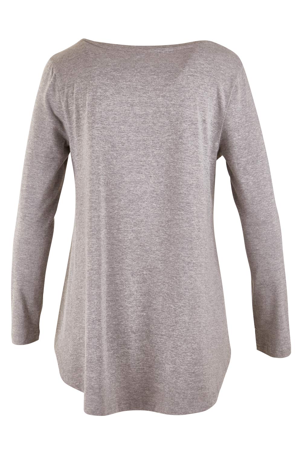 Product shot of the Melanie Swing Top in colour SilverMarl (Grey), from the back