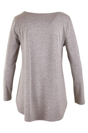 Product shot of the Melanie Swing Top in colour SilverMarl (Grey), from the back
