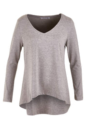 Product shot of the Melanie Swing Top in colour SilverMarl (Grey), from the front
