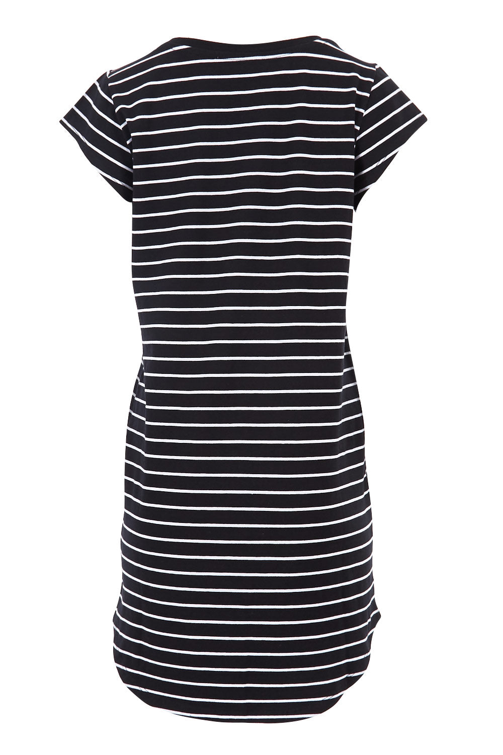 Product shot of the Ava Dress in colour BlackWhite (Black), from the back