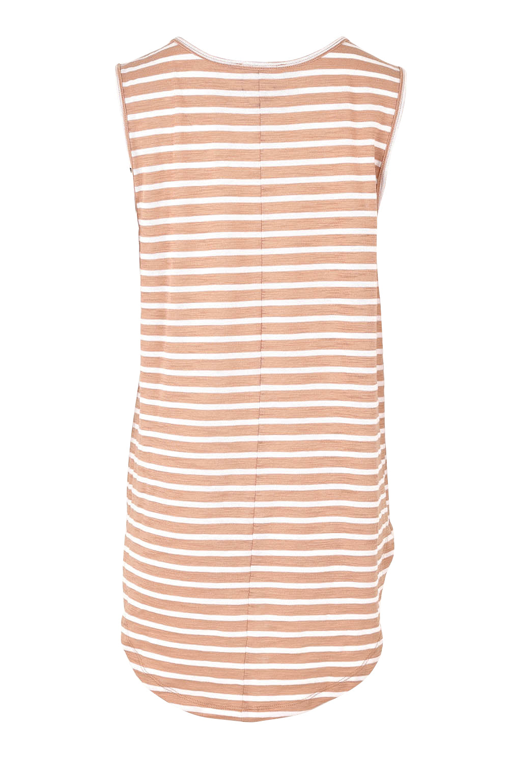 Product shot of the Keira Tank in colour Beigestrip, from the back