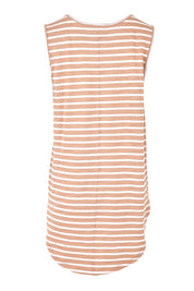 Product shot of the Keira Tank in colour Beigestrip, from the back