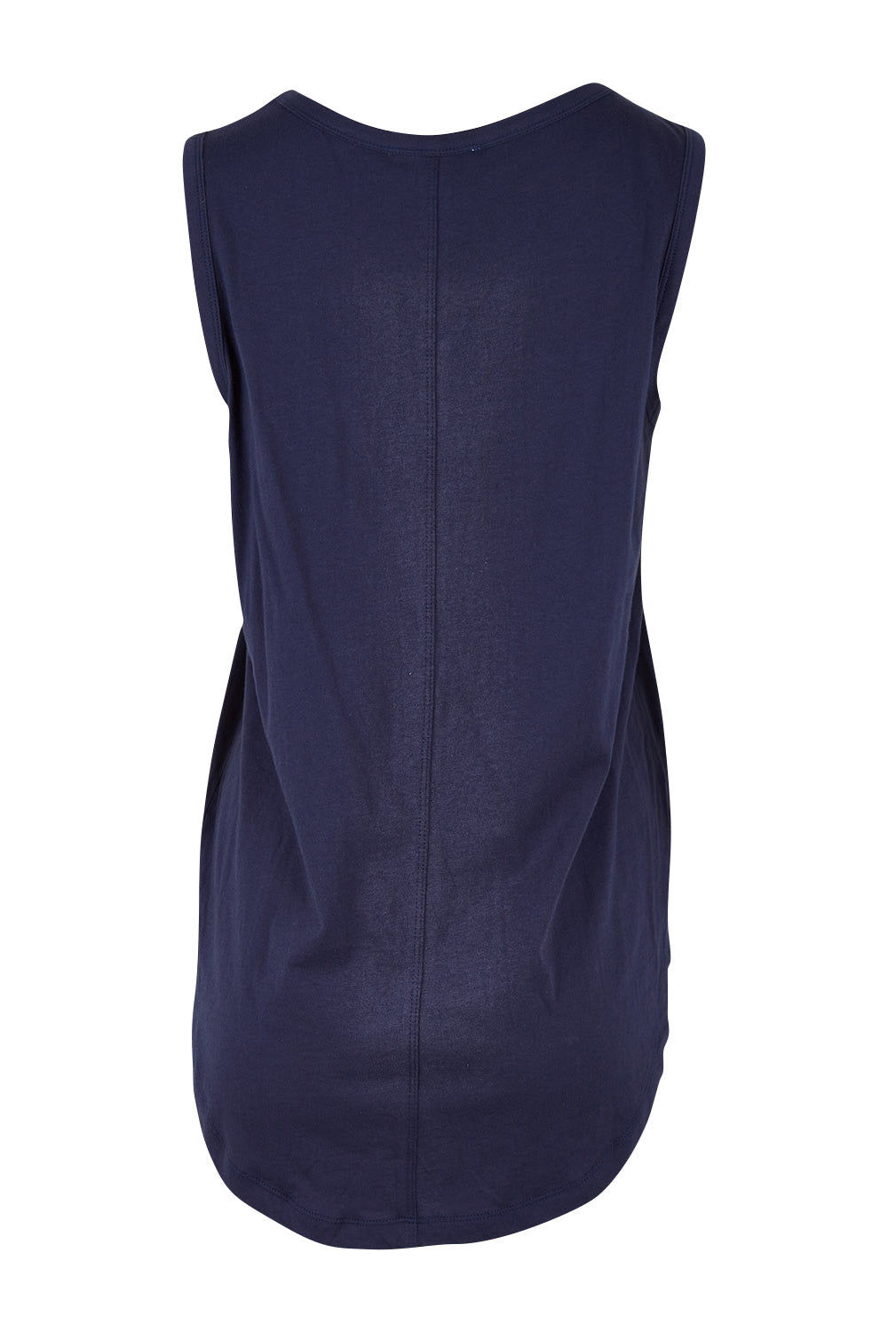Product shot of the Keira Tank in colour Newnavy (Blue), from the back
