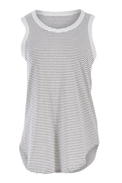 Product shot of the Keira Tank in colour Whiteblack (White), from the front