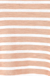 Product shot of the Ariana Cotton Tee in colour Beigestrip, detail