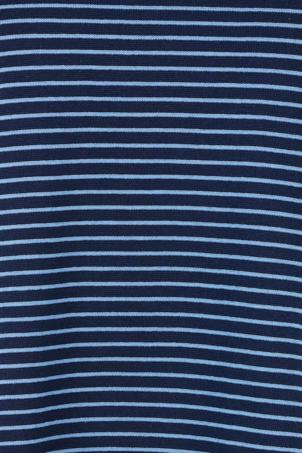 Product shot of the Ariana Cotton Tee in colour Bluestripe (Blue), detail
