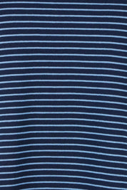 Product shot of the Ariana Cotton Tee in colour Bluestripe (Blue), detail