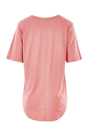 Product shot of the Ariana Tee in colour Punch (Pink), from the back