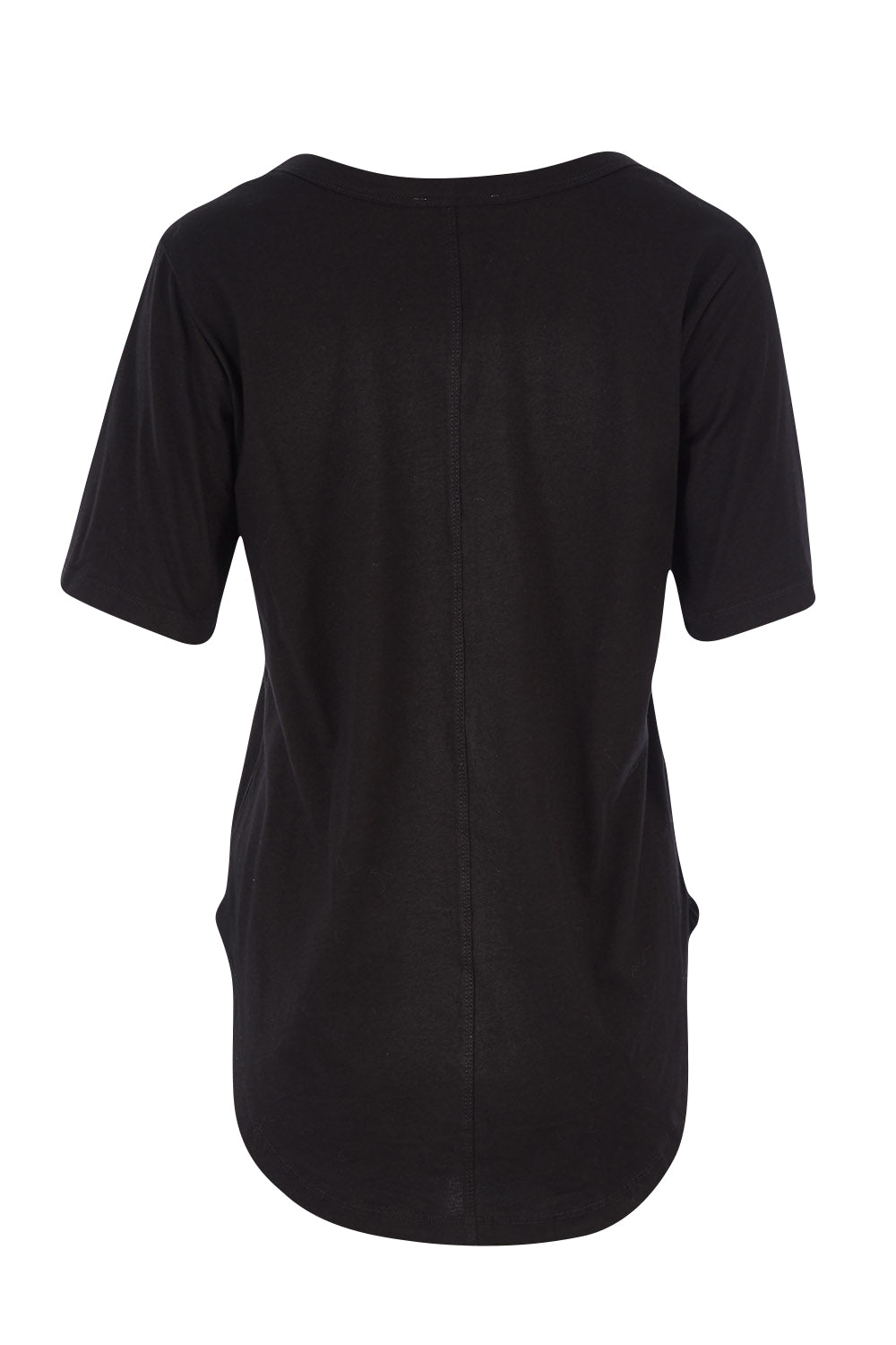 Product shot of the Ariana Tee in colour Black (Black), from the front