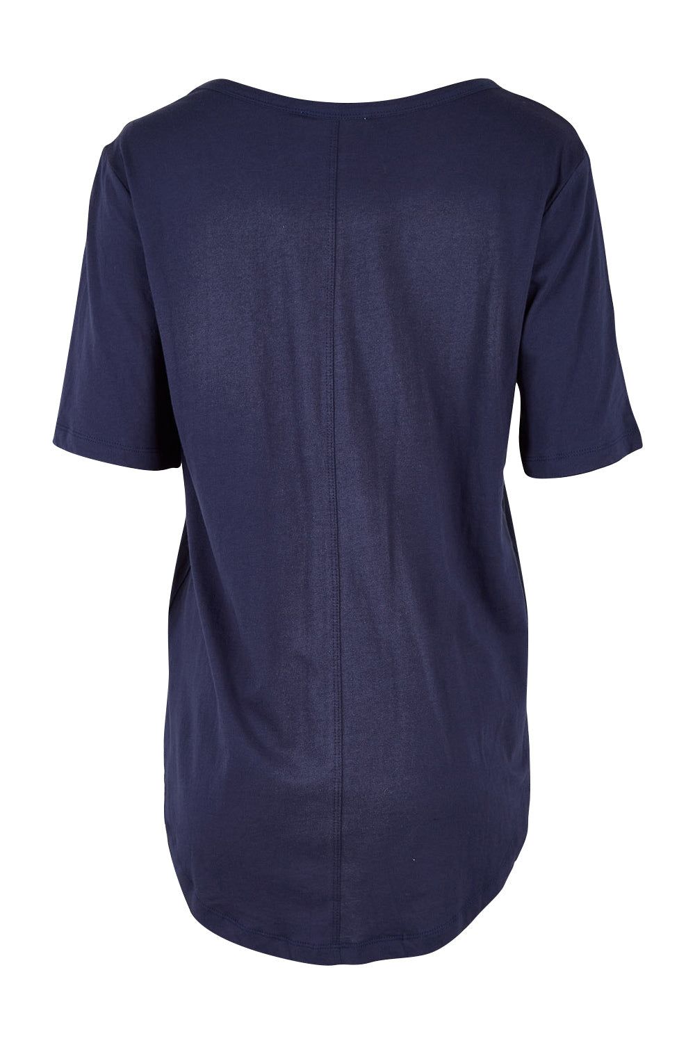 Product shot of the Ariana Tee in colour Newnavy (Blue), from the back