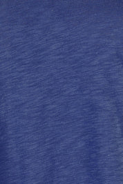 Product shot of the Megan Long Sleeve Cotton Top in colour Oceanblue (Blue), detail