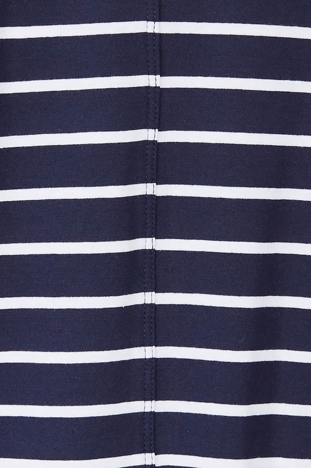 Product shot of the Megan Long Sleeve Top in colour Bluestrp (Blue), detail