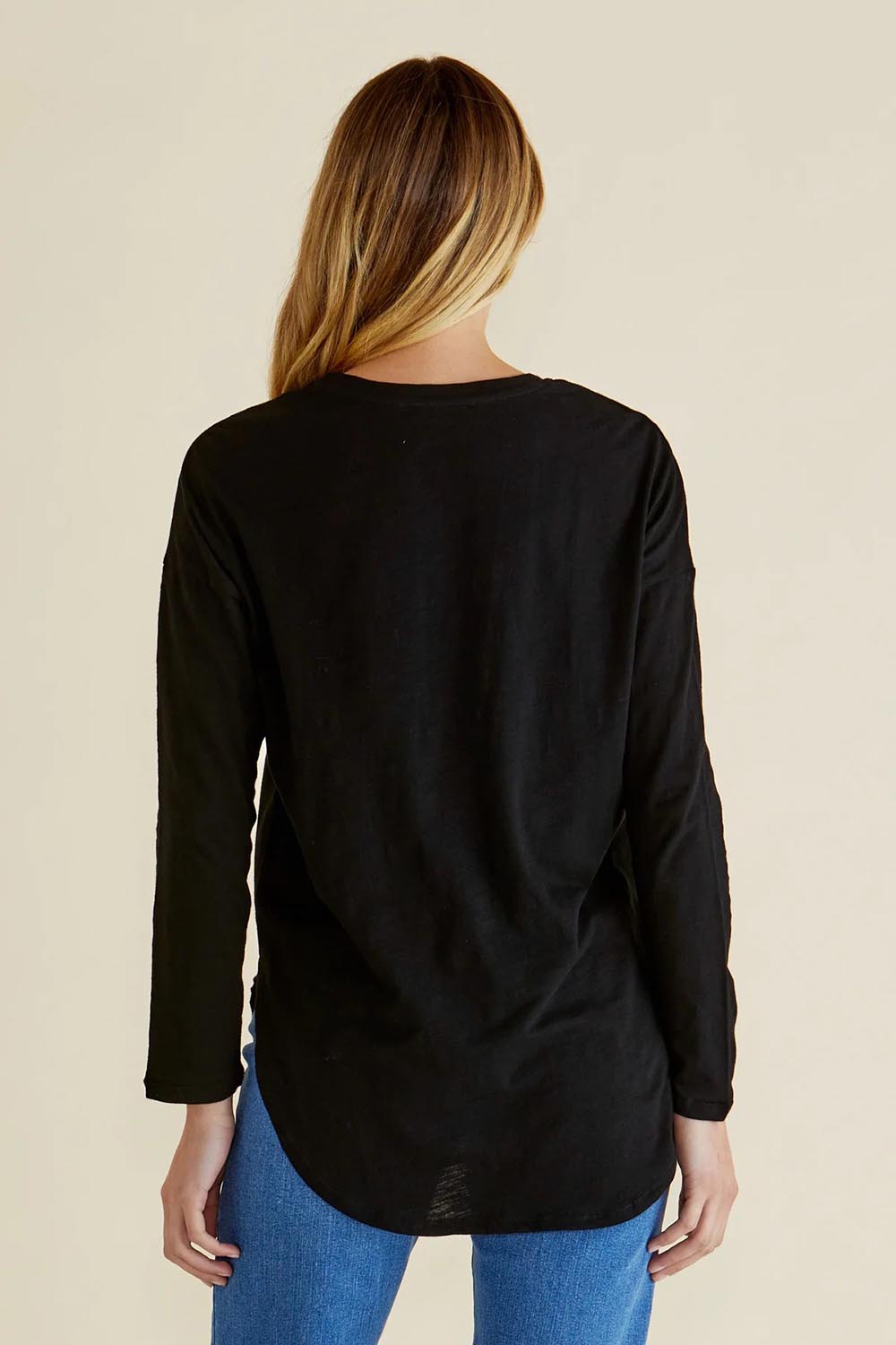 Megan Long Sleeve Top - Black