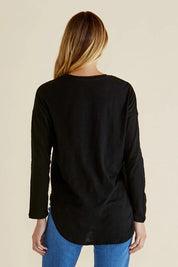 Megan Long Sleeve Top - Black