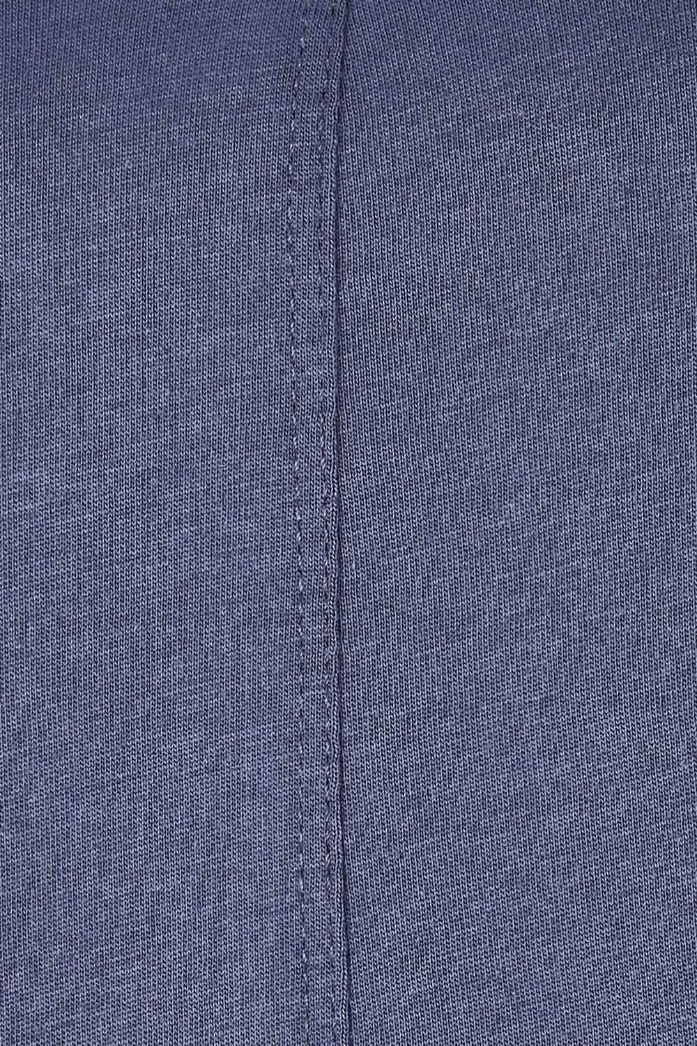 Product shot of the Megan Long Sleeve Top in colour Indiblue (Blue), detail