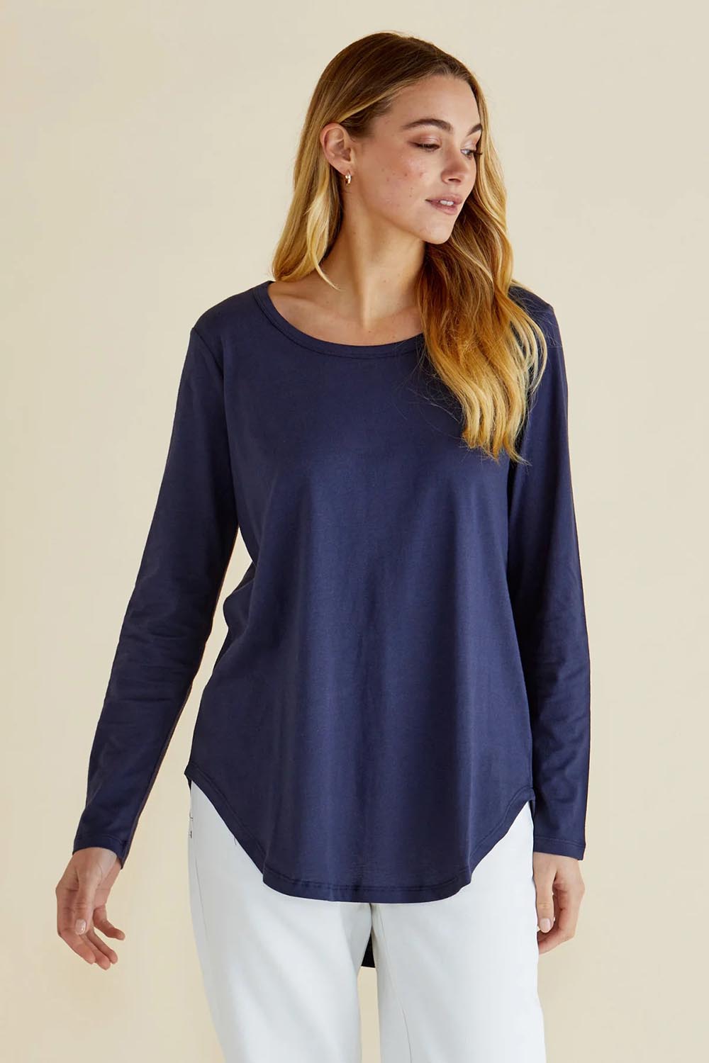 Megan Long Sleeve Top - Newnavy