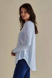 Megan Long Sleeve Top - White
