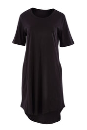 Product shot of the Nyree Dress in colour Black (Black), from the front