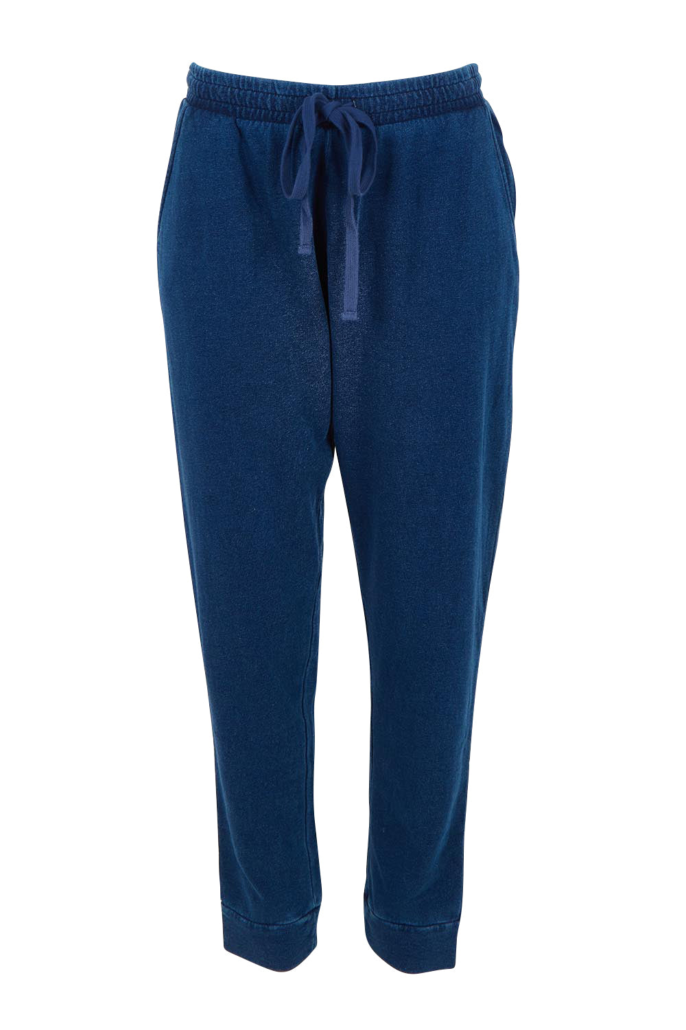 Product shot of the Heidi Pant in colour Indigo (Blue), from the front