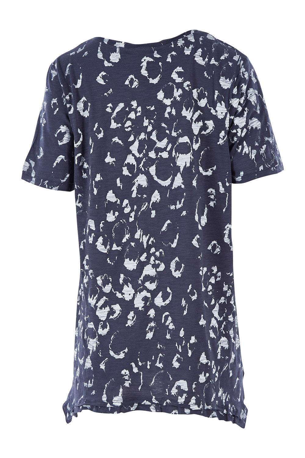 Product shot of the Noosa Tee in colour Bengal (Blue), from the back