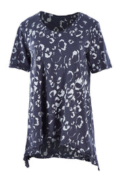 Product shot of the Noosa Tee in colour Bengal (Blue), from the front