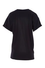 Product shot of the Boxy Tee in colour Black (Black), from the back