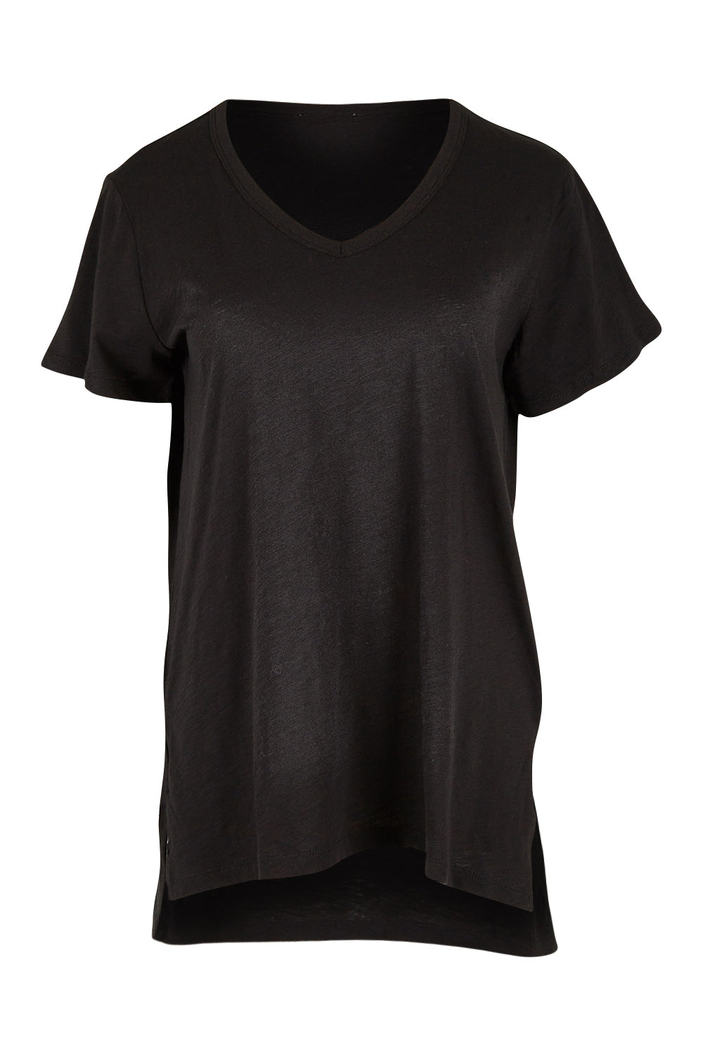 Product shot of the Billie Tee in colour Black (Black), from the front