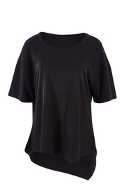 Product shot of the Florence Top in colour Black (Black), from the front
