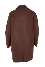 Product shot of the Bristol Coatigan in colour Brown, from the back