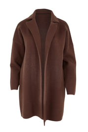 Product shot of the Bristol Coatigan in colour Brown, from the front