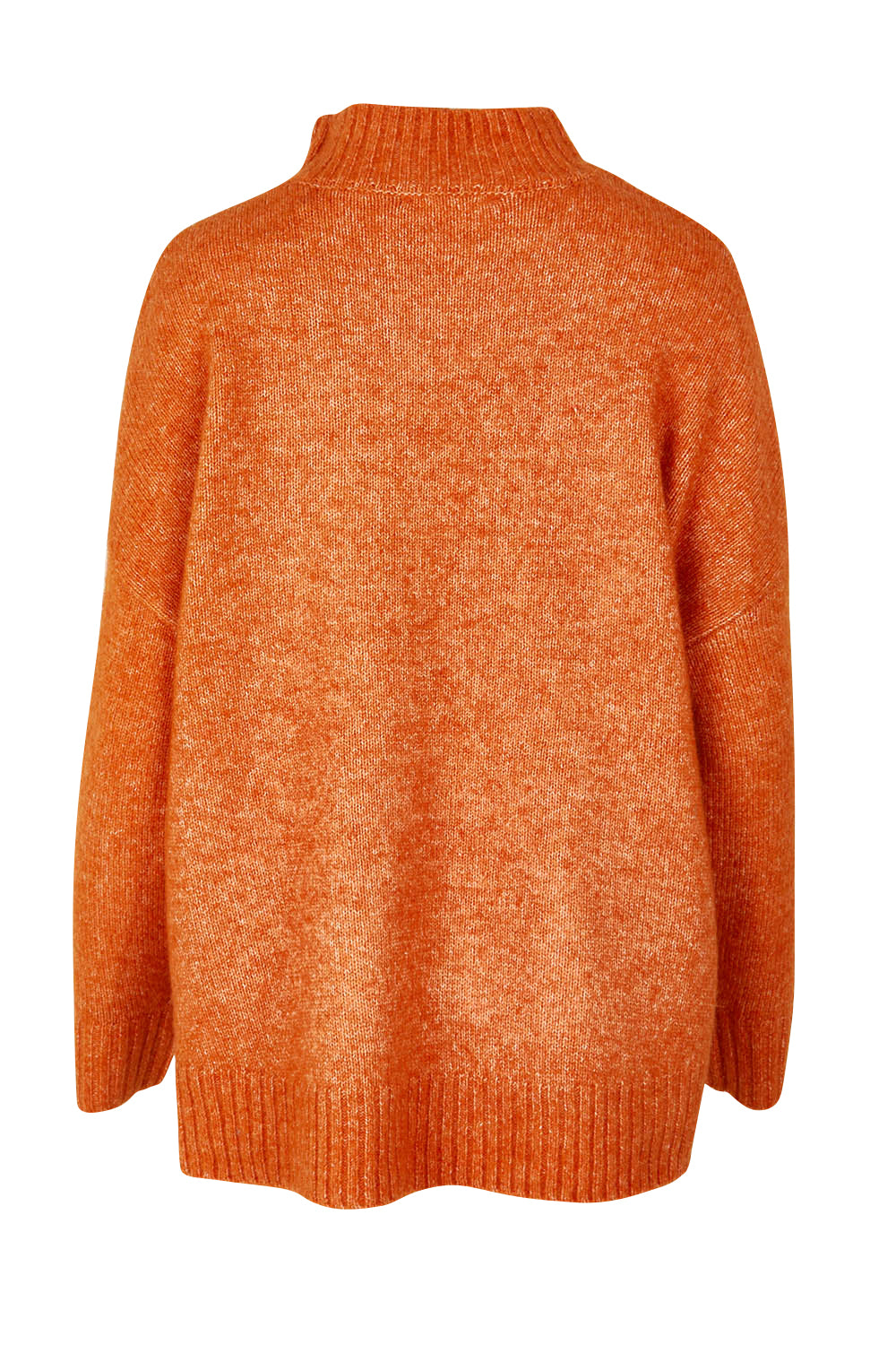 Product shot of the Luna Knit Jumper in colour Amber, from the back