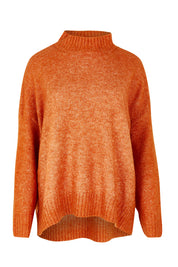 Product shot of the Luna Knit Jumper in colour Amber, from the front