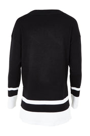Product shot of the Eleanor Knit Jumper in colour Black (Black), from the back