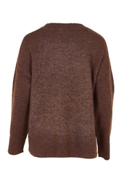 Product shot of the Edith Knit Jumper in colour Brown, from the back