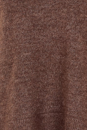 Product shot of the Edith Knit Jumper in colour Brown, detail