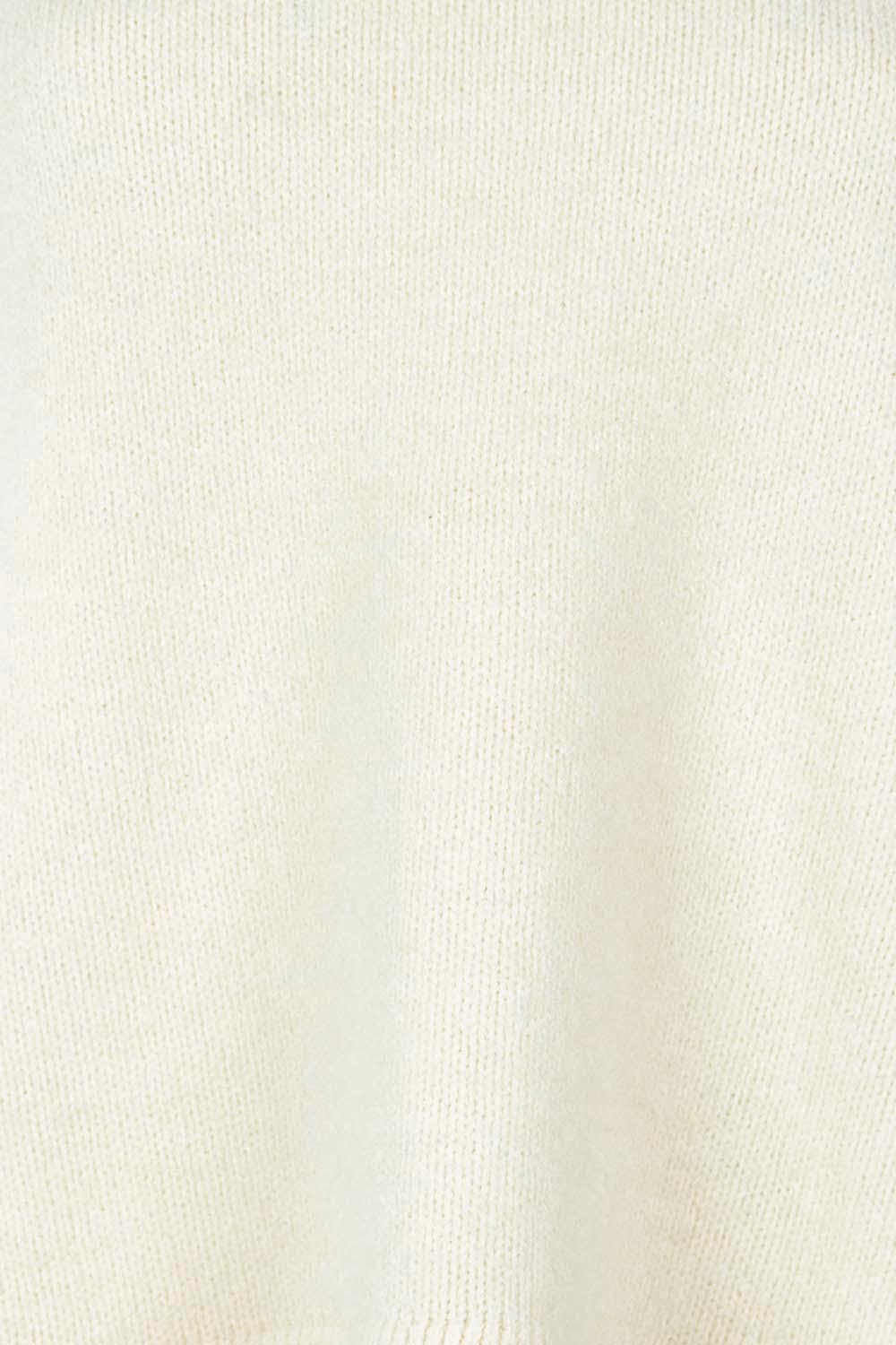 Product shot of the Edith Knit Jumper in colour Cream (White), detail