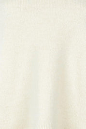 Product shot of the Edith Knit Jumper in colour Cream (White), detail