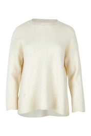 Product shot of the Edith Knit Jumper in colour Cream (White), from the front