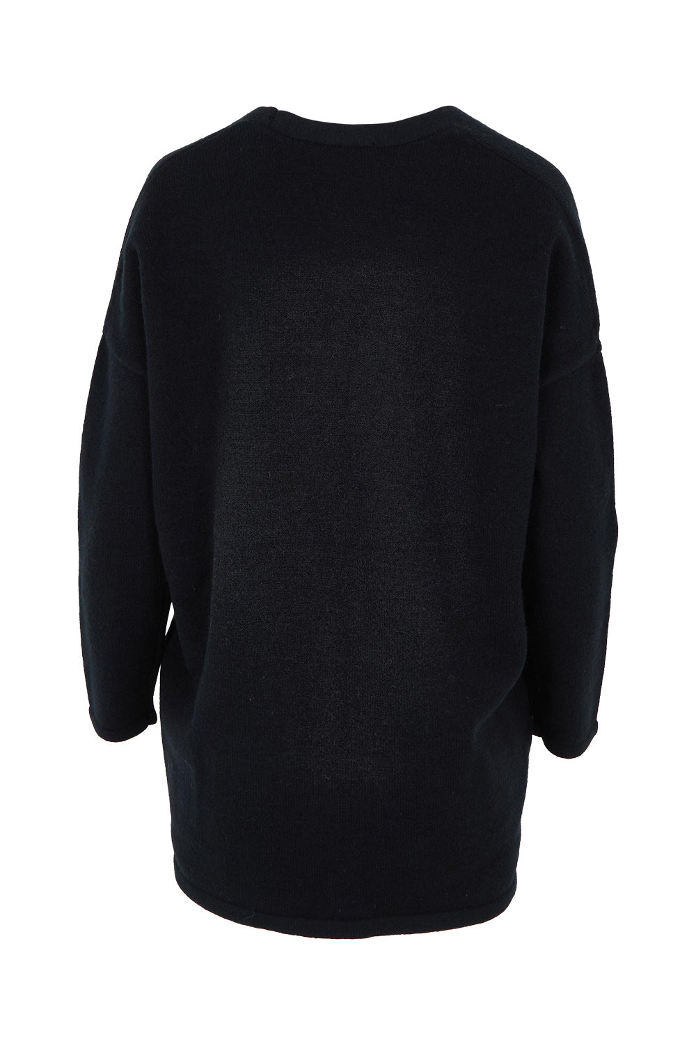 Product shot of the Emy Cardigan in colour Black (Black), from the back