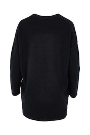 Product shot of the Emy Cardigan in colour Black (Black), from the back