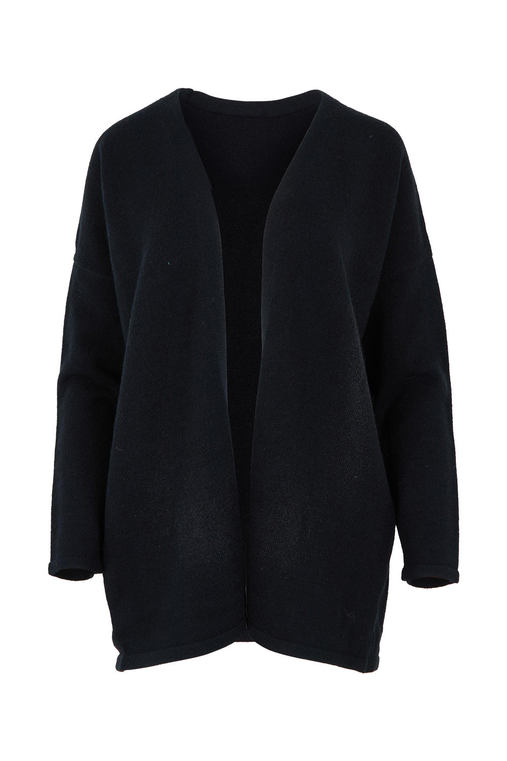 Product shot of the Emy Cardigan in colour Black (Black), from the front