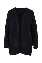 Product shot of the Emy Cardigan in colour Black (Black), from the front