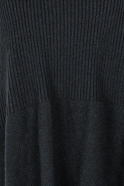 Product shot of the Paige Cotton Blend Poncho in colour Black (Black), detail