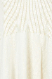Product shot of the Paige Cotton Blend Poncho in colour Oat, detail