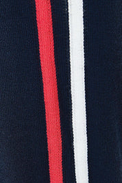 Product shot of the Aida Knit Pant in colour Navy (Blue), detail