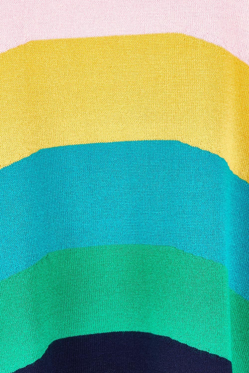 Product shot of the Mimi Sweater in colour Rainbow (Blue), detail